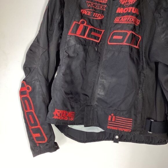 Icon Stage 2‎ Merc Motorcycle Jacket Black Size Large - Picture 4 of 11